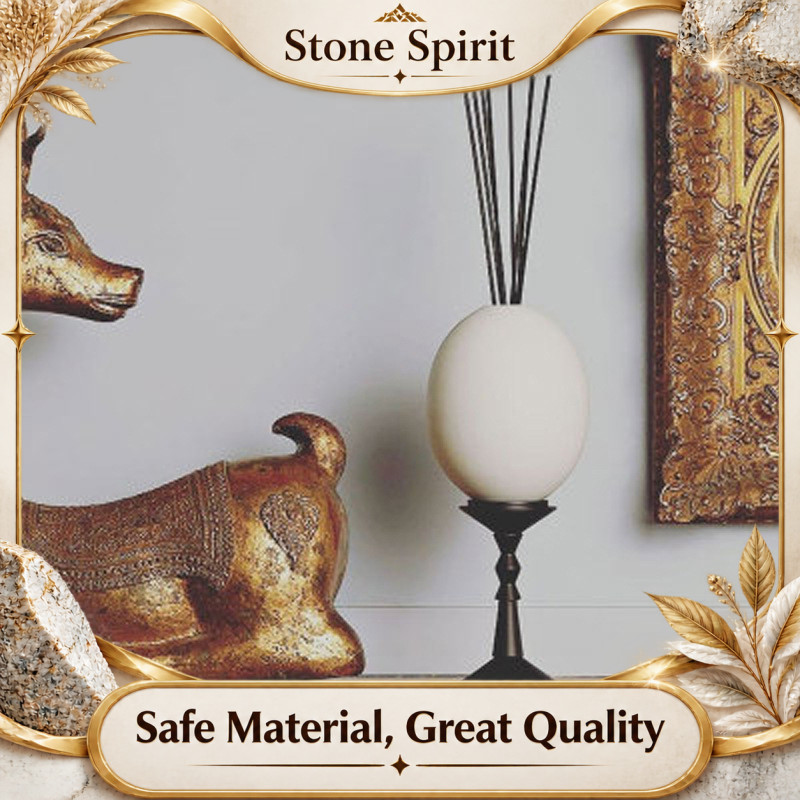 In Home Fragrance Products - زينة هندسية من السيراميك الأبيض البسيط