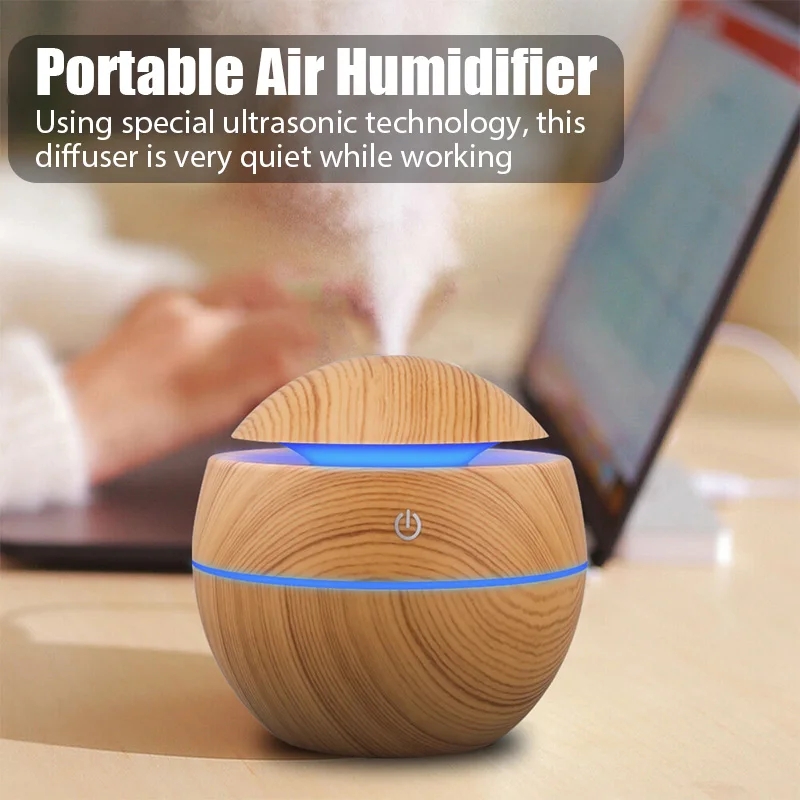 Home Fragrance Diffusers - مرطب هواء من الحبوب الخشبية بالموجات