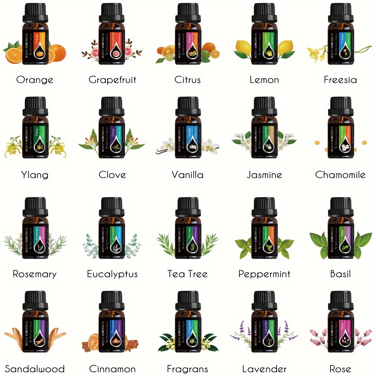 20 قطعة/المجموعة مجموعة الزيوت - مراجعة Home Fragrance Oils وسعره