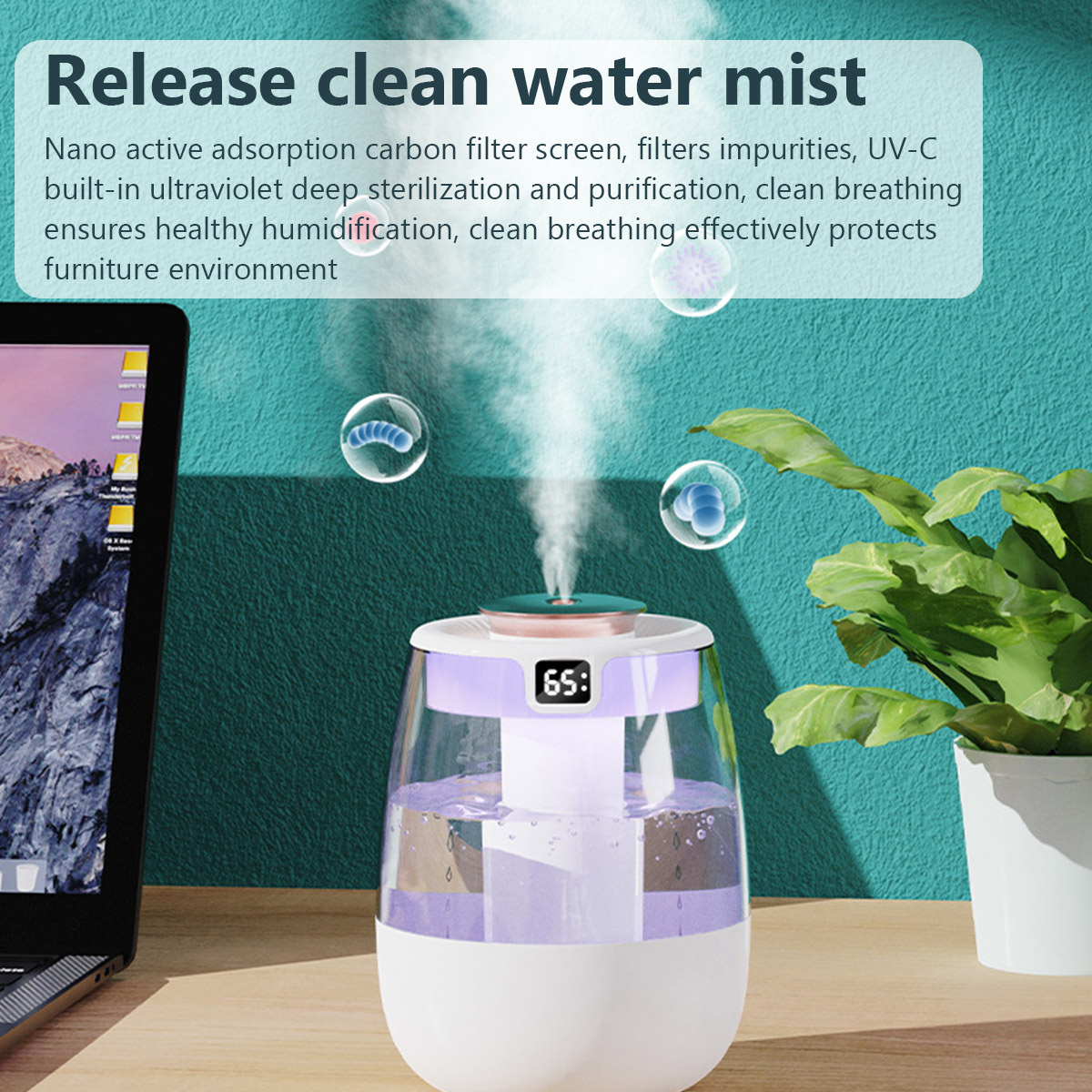 1.3L مرطب الهواء منفذ رذاذ مزد - مراجعة Home Fragrance Organic وسعره